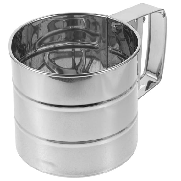 Flour Sieve Baking Tool Strainer Hand Pressure Cake Bakery Tools Stainless Steel