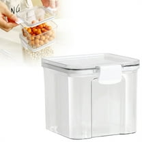 Flour Sugar Storage Container, Storage Containers with Lids Airtight for Kitchen, Plastic Cereal Containers Storage, 1 Pcs, 4.72x4.13x3.94"