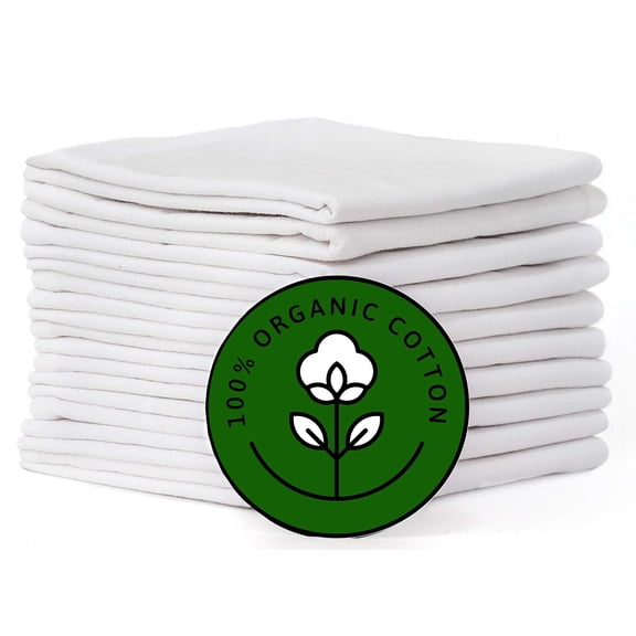 Flour bag kitchen towels | Tea towels | Hand-embroidered | Smooth, thick, highly absorbent, quick-drying | 10-piece breathable set, suitable for baking, bread fermentation, etc., 28 x 28 inches.