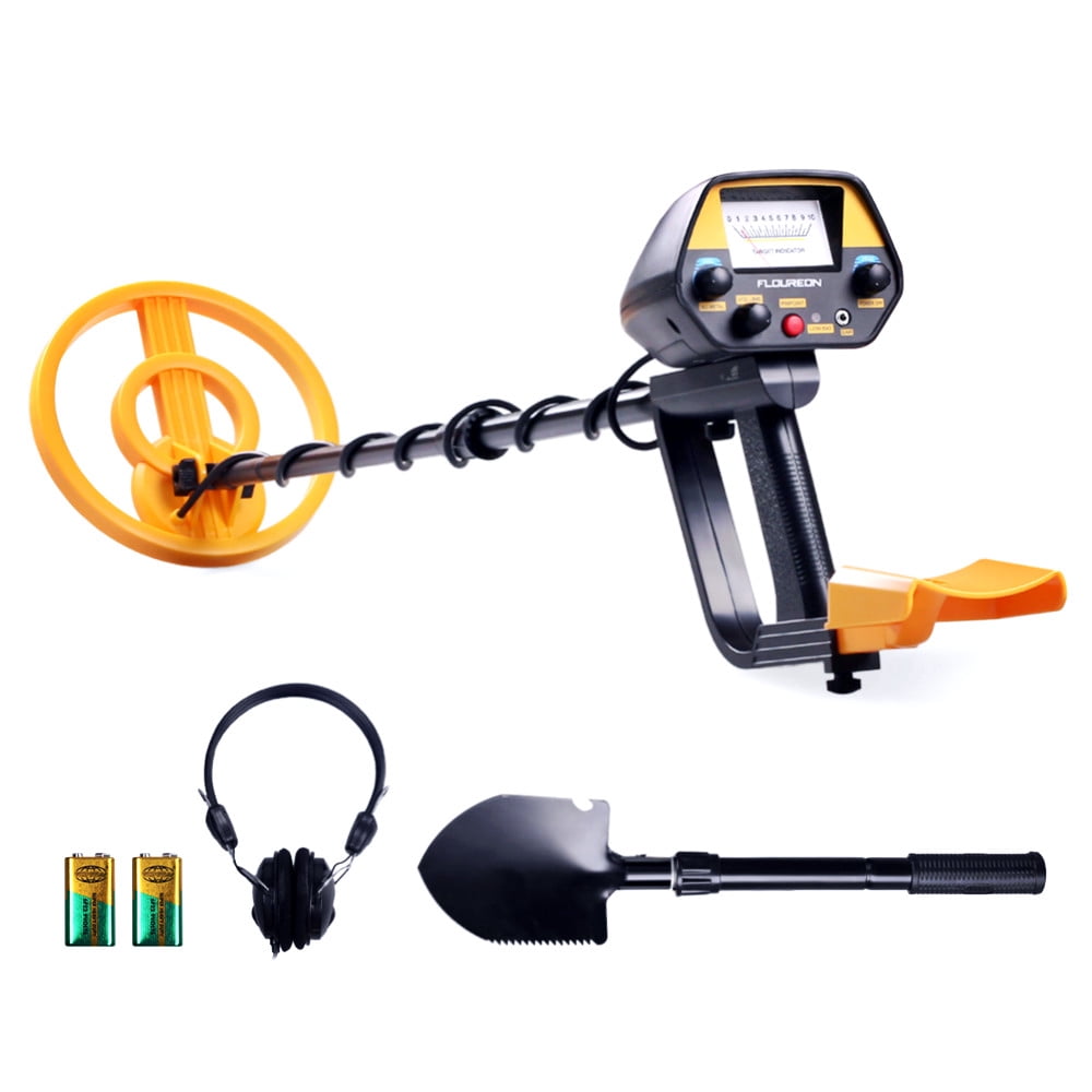 Floureon Metal Detector, High Accuracy Professional Handheld Detector with DISC, All-Metal & Pinpointer Modes, Folding Shovel, Gold Hunter Digger for Kids Adults Beginners