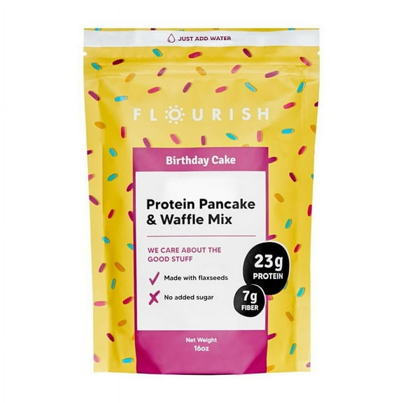 Flourish Birthday Protein Pancake Mix 16 oz.