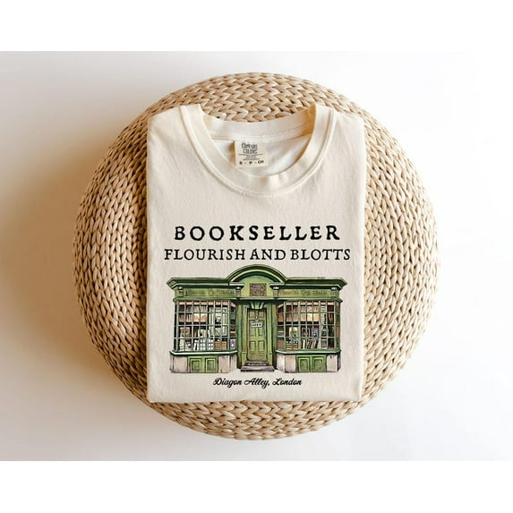 Flourish Blotts T-shirt, Wizard House Shirt, Magical Castle Shirt, Wizard School Shirt, Booker Nerd Fandom Gift TH100643