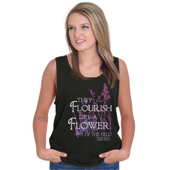 Flourish Flowers Jesus Christian God Tank Top Tee Shirt Women Brisco Brands M