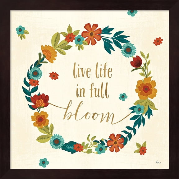 Flourish IV by Veronique Charron, Framed Wall Art, 13.25W x 13.25H