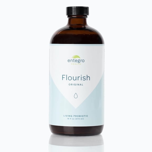 Flourish Original Living Liquid Probiotic for Women, Men & Kids (Glass) | Non-GMO Allergen Free Gut & Immune Health | Made in USA