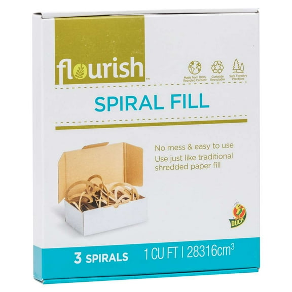 Flourish Paper Spiral Cushion Fill Brown 18Pk 287430