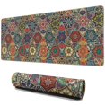thumbnail image 1 of Flourish in Style: Small Custom Mouse Mat - Floral Mandala Design, Non-Slip, Stitched Edge, Waterproof, Ideal for Office and Gaming (31.5 X 11.8 Inch), 1 of 7