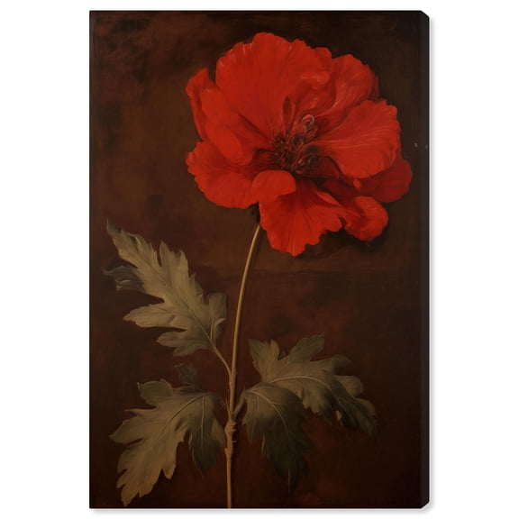 Flourish in Red I Canvas Romantic Floral Art by Art Remedy, Gallery Wrapped, 10 x 15