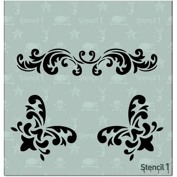 Flourishes 2 Stencil Art Craft - 5.75" x 6"