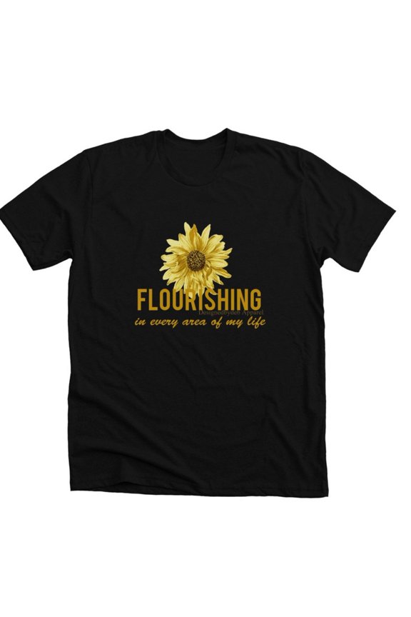 Flourishing Tshirt Gold Unisex