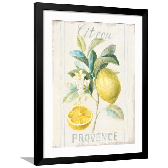 Art.com Floursack Lemon IV Art Print by Danhui Nai, Black Frame Wall Art, 32" x 40"