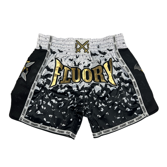 Floury Gradient Bat Embroidery Boxing Shorts Sporty Fitness Running Training Gym Workout Sweatpants for Men Women