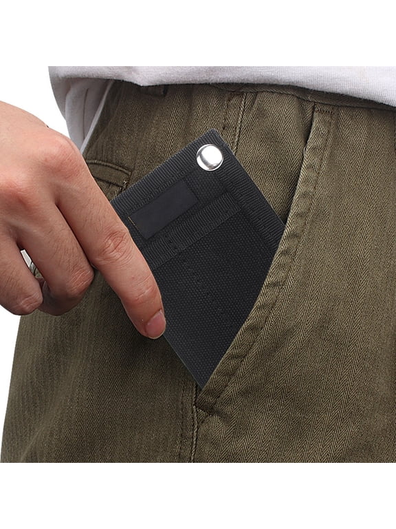 Portable Card Clip Mini Card Pouch Waist Pack Gear Hanging Pouch Tool Storage Bag Canvas Organizer for Outdoor Travel Camping Hiking Daily Commute Wallet Card Holder Pocket Organizer