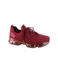 thumbnail image 1 of Flow-19 Stretch Elastic Mesh Lace Up Rubber Air Bubble Cushion Fashion Sneaker ( Burgundy, 8), 1 of 2