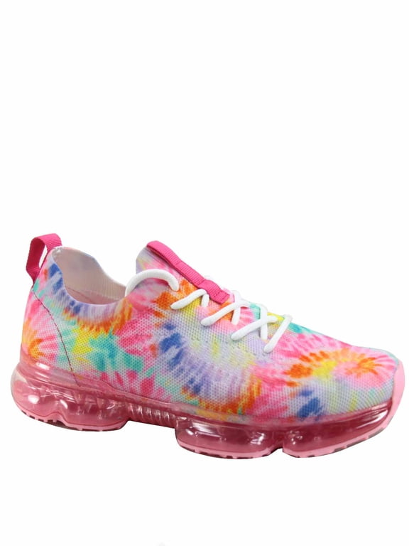 Flow-19 Stretch Elastic Mesh Lace Up Rubber Air Bubble Cushion Fashion Sneaker ( Multi, 9 )