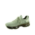 thumbnail image 1 of Flow-19 Stretch Elastic Mesh Lace Up Rubber Air Bubble Cushion Fashion Sneaker ( Olive, 5.5), 1 of 2