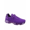 thumbnail image 1 of Flow-19 Stretch Elastic Mesh Lace Up Rubber Air Bubble Cushion Fashion Sneaker ( Purple, 5), 1 of 2