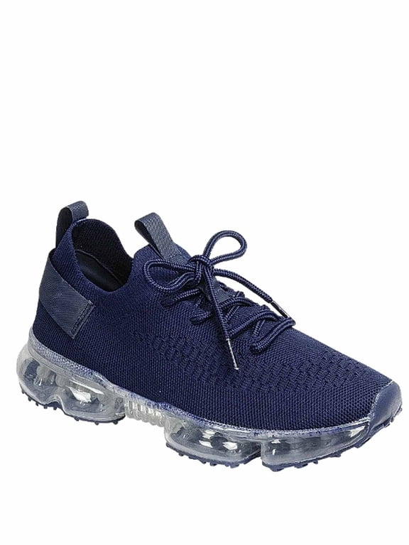 Flow-19 Stretch Elastic Mesh Lace Up Rubber Air Bubble Cushion Fashion Sneaker