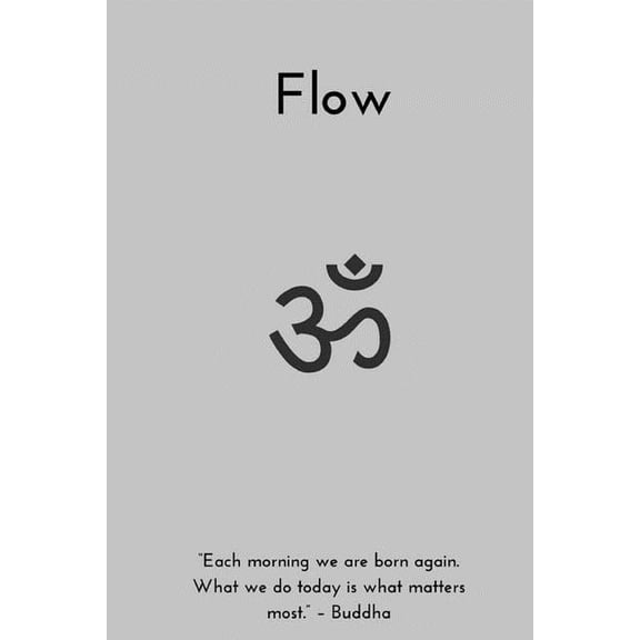 Pre-Owned Flow : 6x9 Gratitude Book Journal, Reflect on Personal Gratitude, Gray Cover, Mindfulness, Daily Grateful Diary, 110 Blank Ruled Pages with Inspirational Quotes