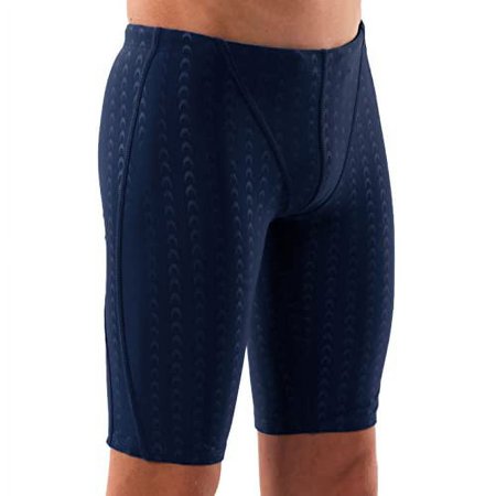 Flow Accelerate Swim Jammers Shorts for Boys (30, Navy Crescents)