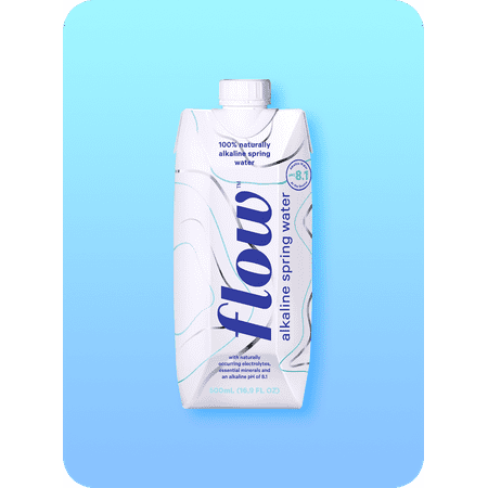 Flow Alkaline Spring Water- 100% Natural Alkaline Spring Water, 16.9 fl oz, 12 Pack Bottles