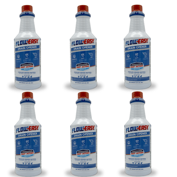 Flow-Easy 20oz "One Shot" Buffered Sulfuric Acid Drain Opener- 12pk case