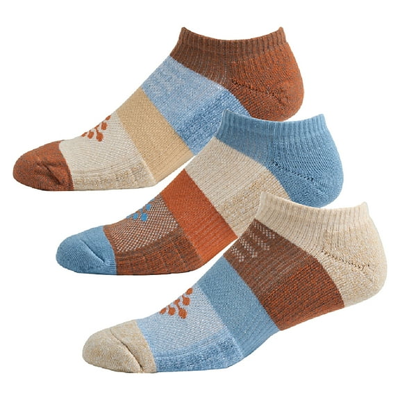 TRUEENERGY Flow High Impact Color Block Low Cut Cushion Sock, Men's Size 10-14.5, 3-pack