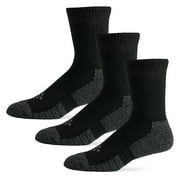 TRUEENERGY Flow High Impact Cushion Crew Sock, Men's Size 10-14.5, 3-pack