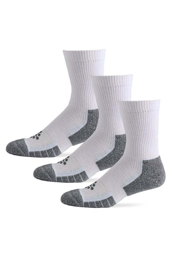 Flow High Impact Cushion Crew Sock, Men's Size 10-14.5, 3-pack