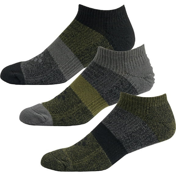TRUEENERGY Flow High Impact Cushion Low Cut Stripe , Men's Size 10-14.5, 3-pack