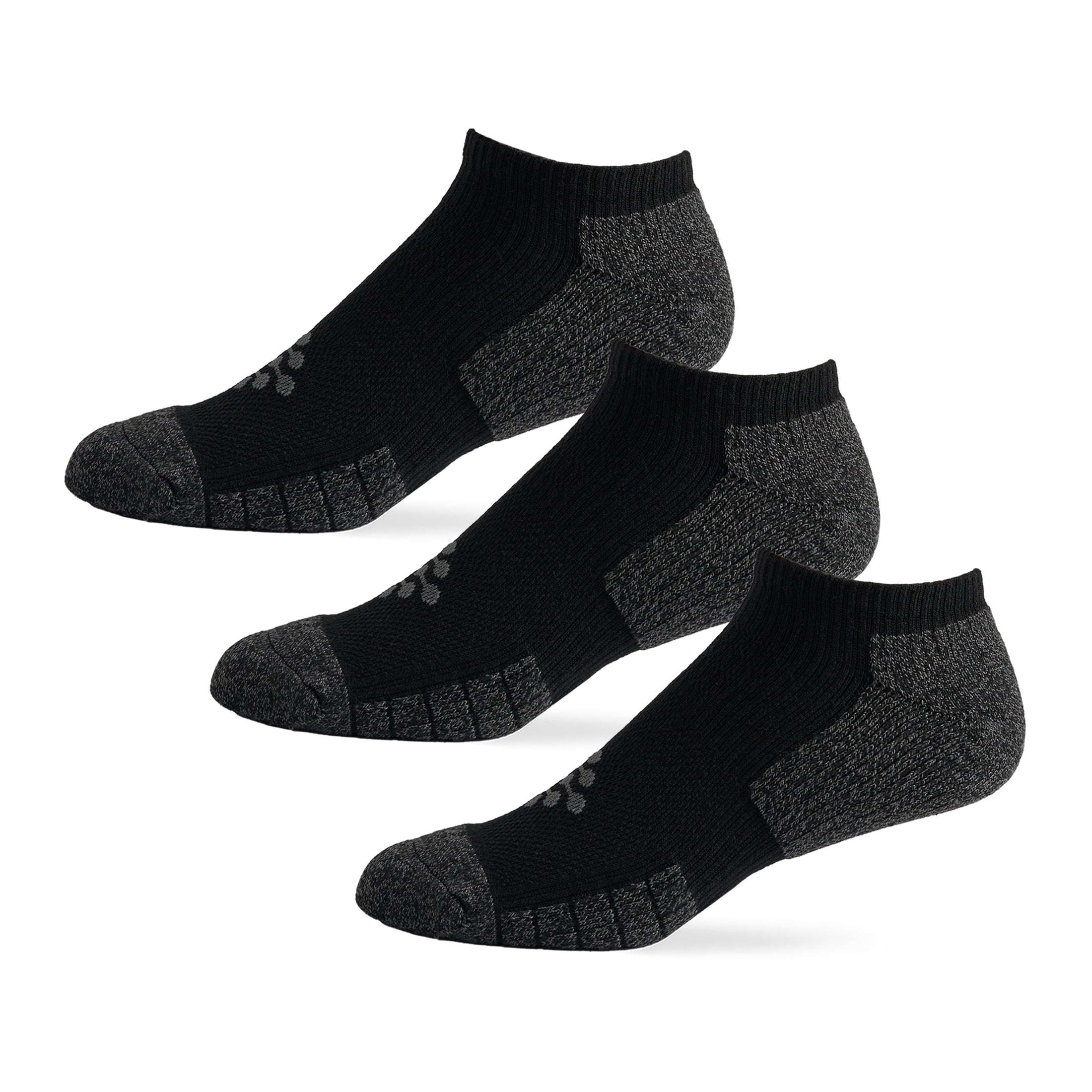 TRUEENERGY Flow High Impact Low Cut Cushion Sock, Men's Size 10-14.5, 3-pack