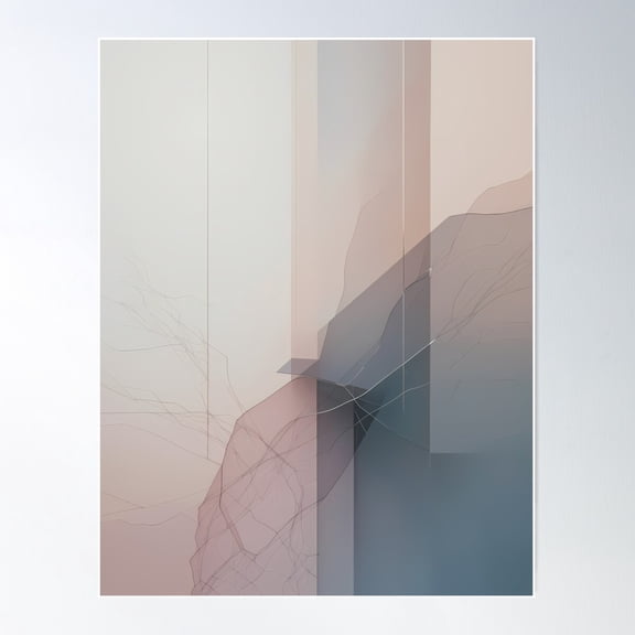 Flow Ethereal Harmony Abstract Landscapes Modern Art Contemporary Poster Wall Art, Modern Wall Decor For Living Room Bedroom, 24x36 UNFRAMED