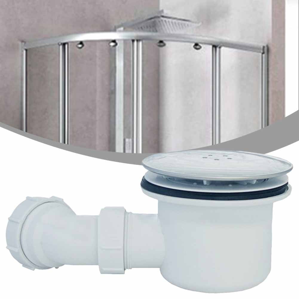 Flow Fast Shower Tray Waste Trap Chrome Vented Dome Cover Tray Waste