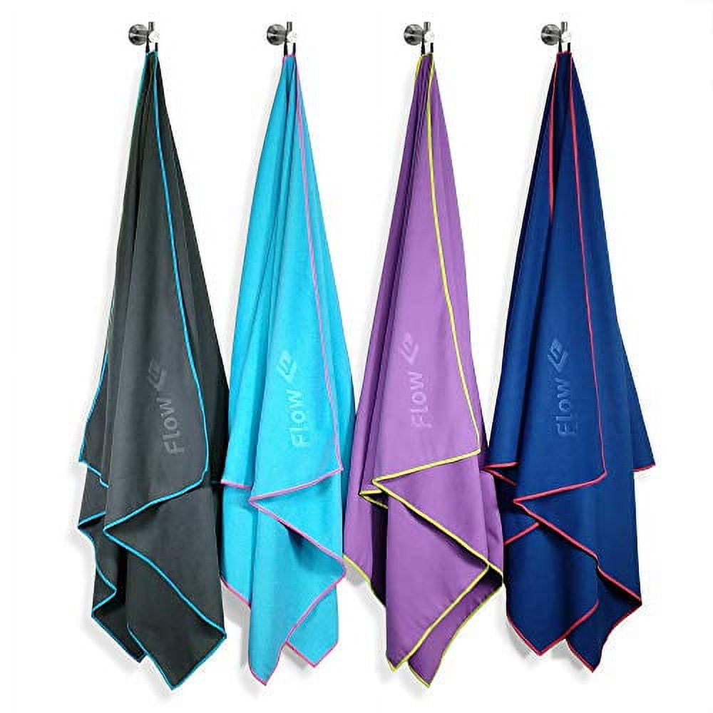 Flow Hydro Sport Towel Microfiber Quick Dry Swimming Towels for Swim, Pool, Triathlon, and