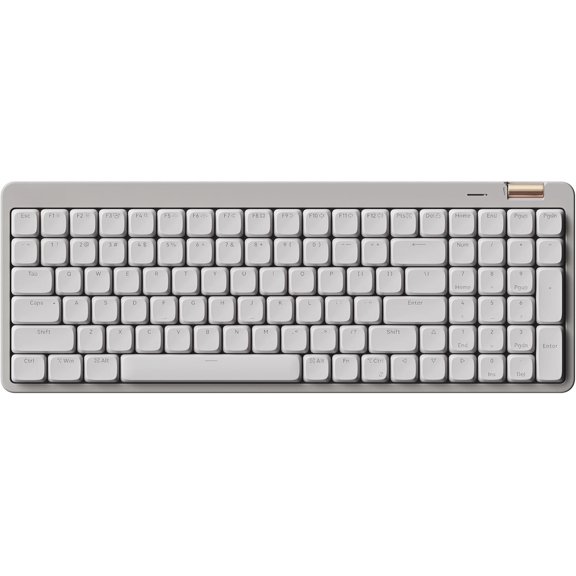 Flow Lite 100 Low Profile Mechanical Keyboard, Swappable Rechargeable Keyboard with 2.4G Receiver, and Wired Connection for Windows, / Specter Linear Switches (Marble)