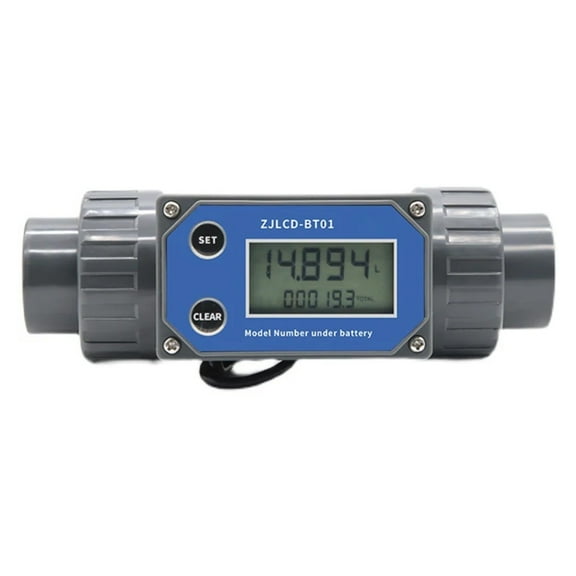 Flow Meter Electronic LCD Digital Display Flowmeter DN25-80 ZJLCD-BT01 PVC Pipe Liquid Water For Farm/Garden Irrigation ,Corrosion Resistance