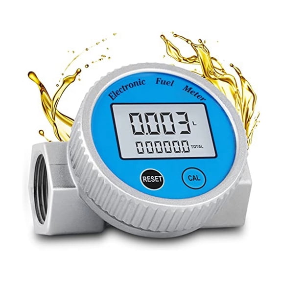 Flow Meter, Waterproof Digital Fuel Flowmeter, 2.37-26.41GPM For Water fuel Methanolkerosene Oil (1In NPT) ,Good Performance