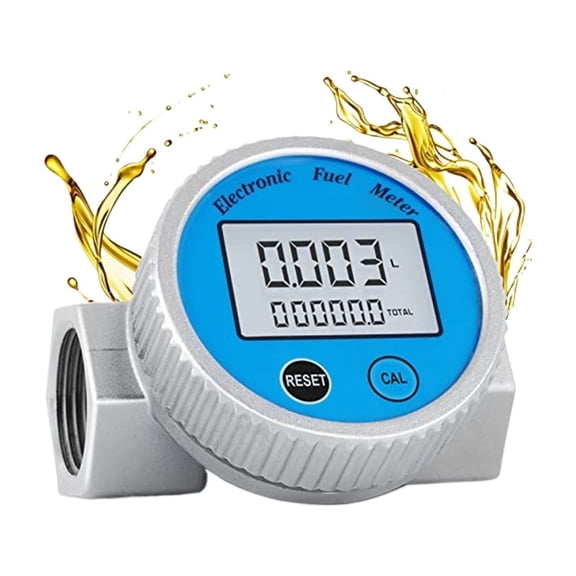 Flow Meter Waterproof Digital Fuel Flowmeter 2.37-26.41GPM Fuel MethanolKerosene Oil (1In NPT) ,Accurate Measurement