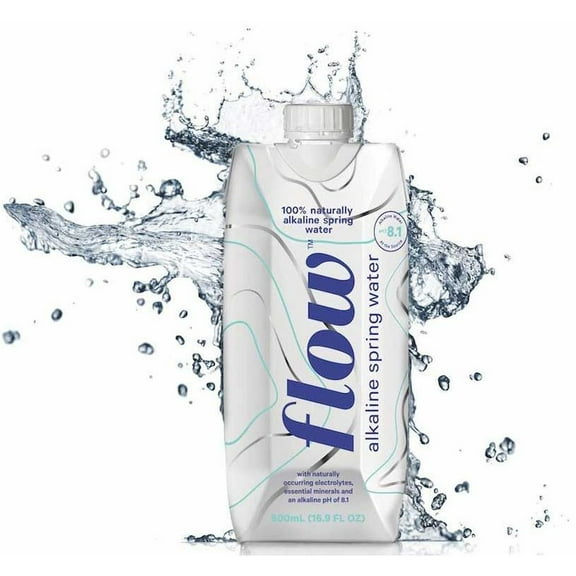 Flow Original Flavored Alkaline Spring Water, 16.9 Fluid Ounce -- 12 per Case.