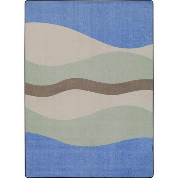 Flow Rectangle Area Rug - Light Blue