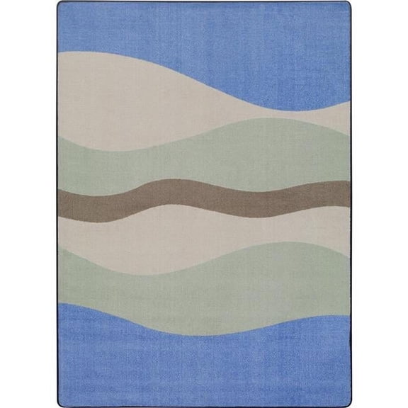 Flow Rectangle Area Rug - Light Blue