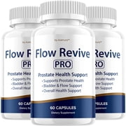 Flow Revive Pro Capsules for Men, Advanced Formula, 60 Capsules Each, 3 Pack 180 Total