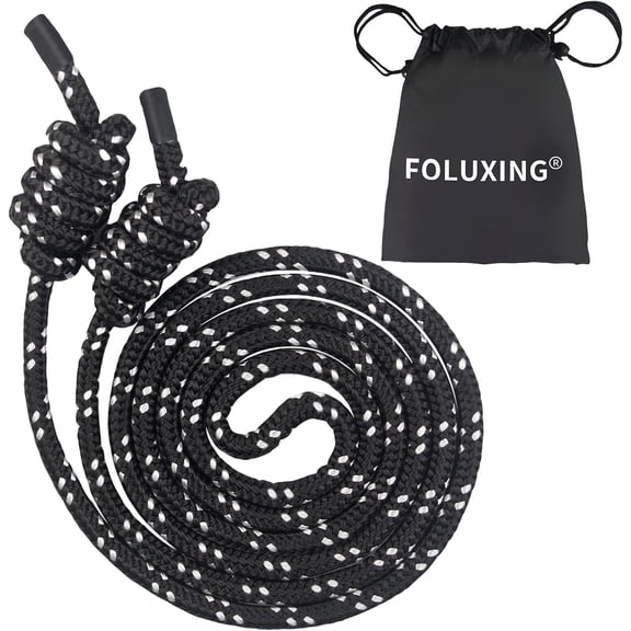 Flow Rope Jump Rope for Fitness - High Performance Adjustable Exercise Jump Rope for Men & Women - Double Woven Workout Rope for Home Gym, Cardio, Boxing & MMA - Indoor/Outdoor Training (Beginner Fri