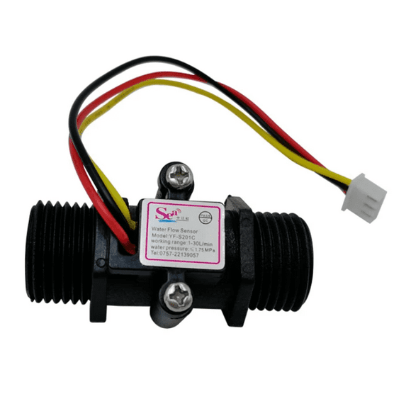 Flow Sensor Volume Sensor Turbo Flow Meter Water Pipes 1/2" Thread Arduino