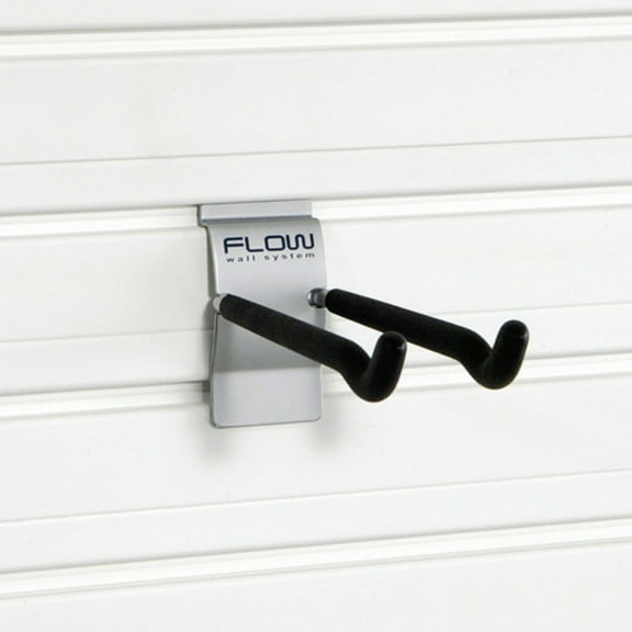 Flow Wall FSH-036-4 8-Inch Hook Add-on Accessory for Garage Organization Systems, Silver CA3