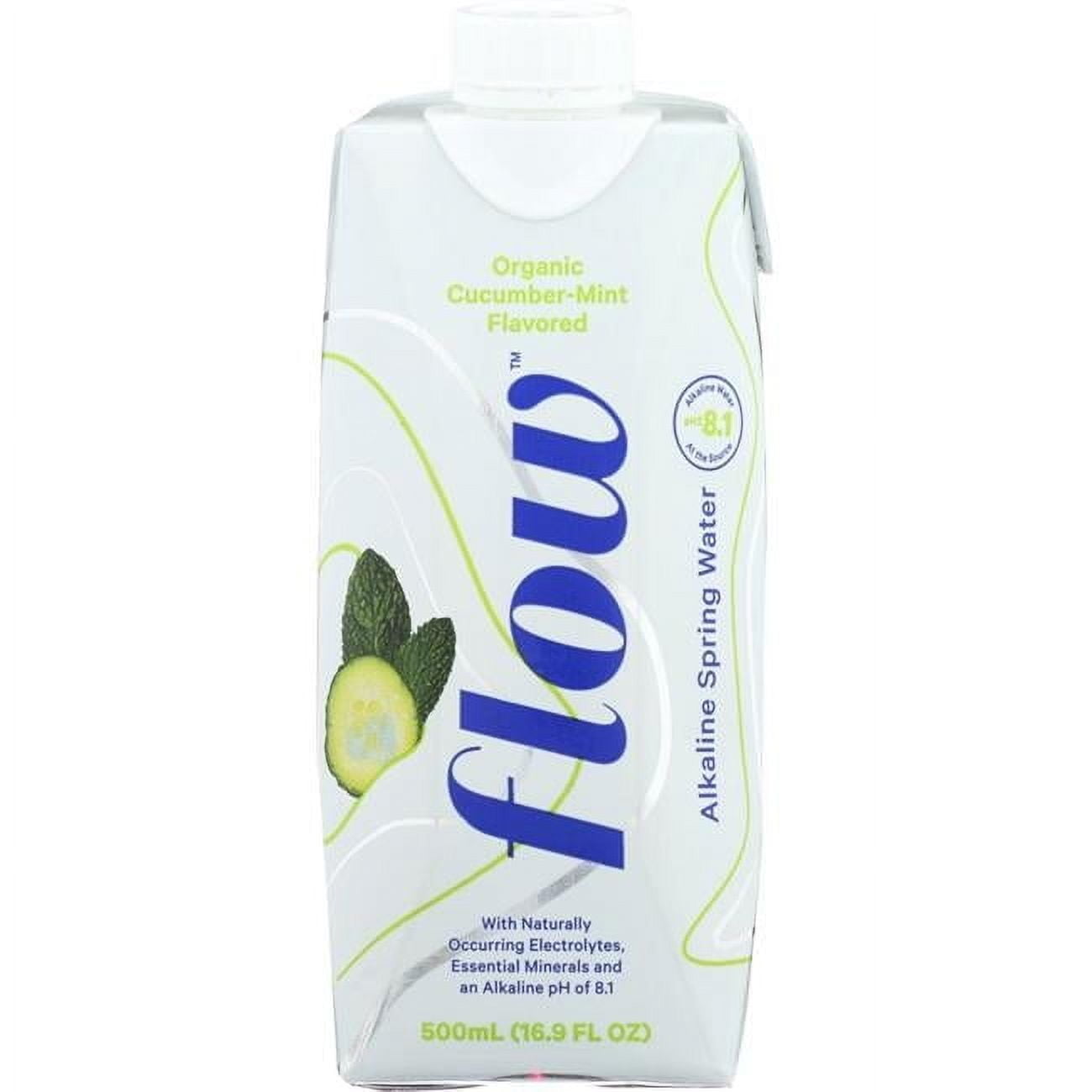 Flow Water  Alkaline Spring Cucumber Mint Water, 16.9 fl. oz - Pack of 12