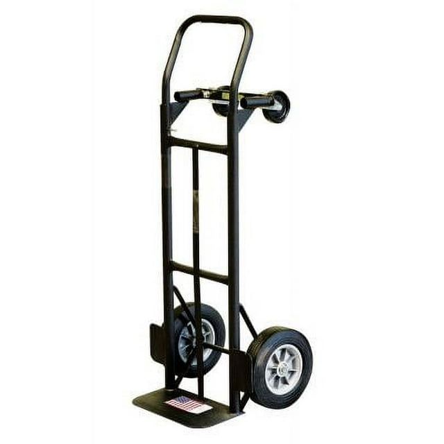Flow back convertible hand truck 800 lb capacity with 10" puncture proof tires