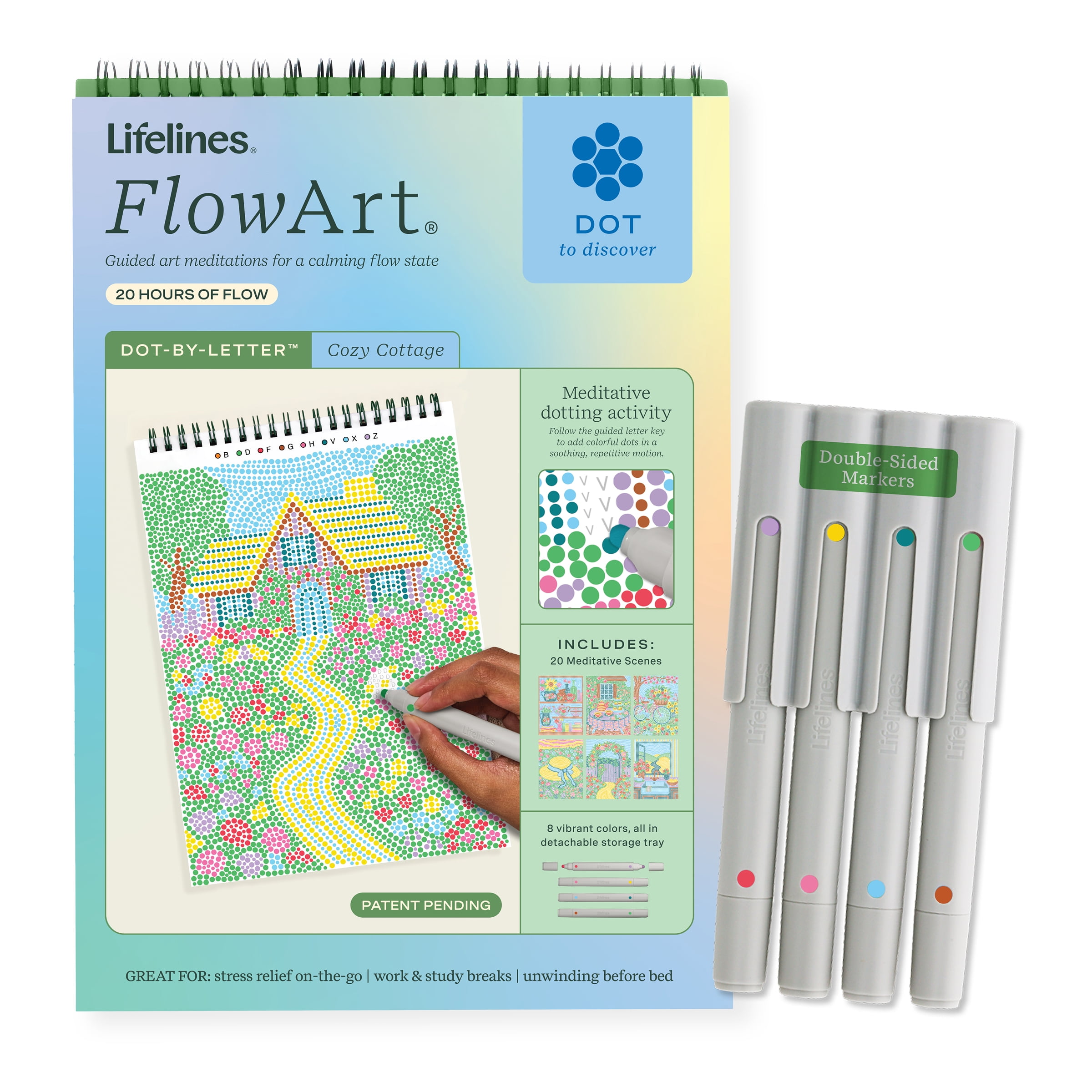 Lifelines FlowArt: Dot-by-Letter, Cozy Cottage