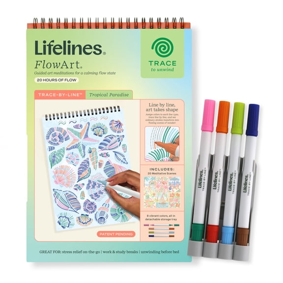 Lifelines FlowArt: Trace-By-Line, Tropical Paradise