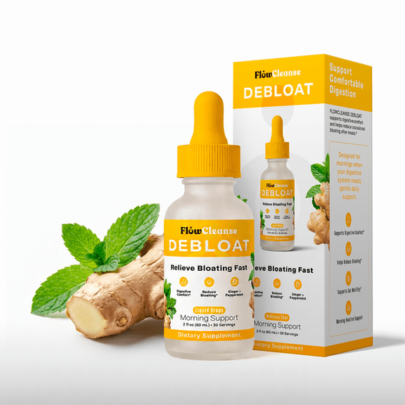 FlowCleanse Debloat Liquid Drops, 60ml, Daily Digestive Wellness